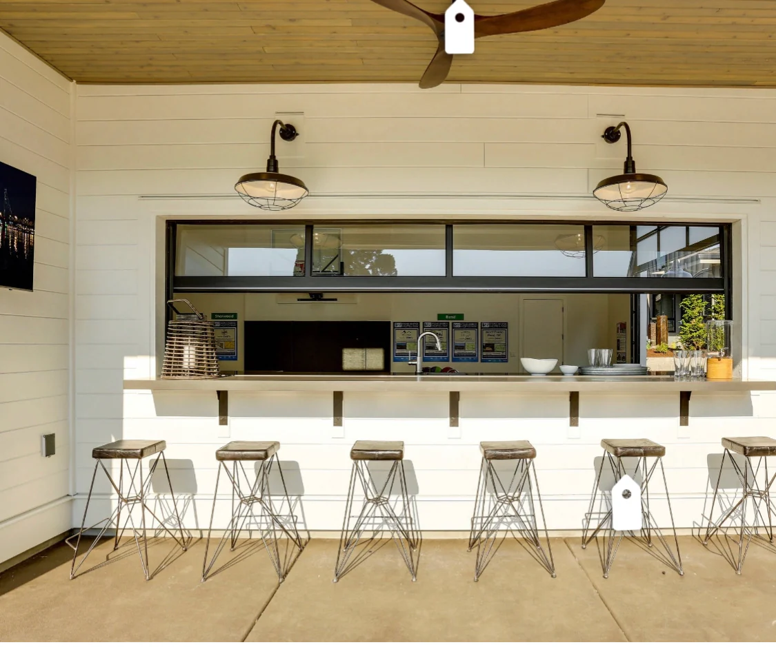 Bar & Restaurant Modern Glass Garage Doors Countertop - Image 3