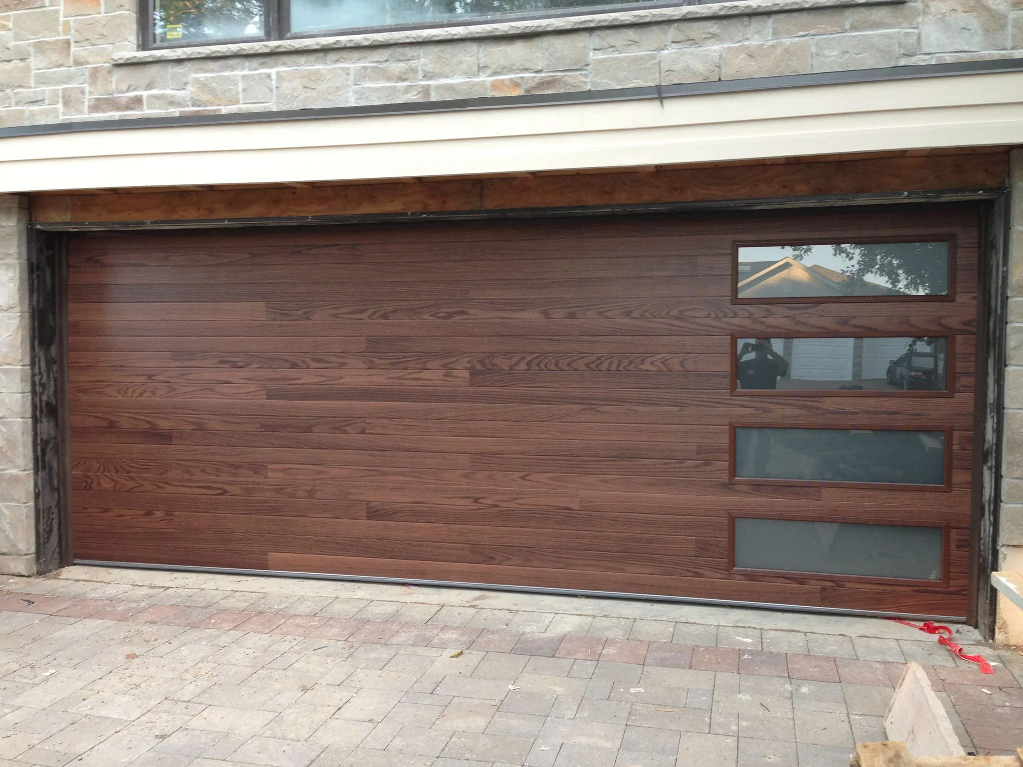 Cleo - Horizontal Grooves and Texture Steel Garage Door Modern Design - Image 26