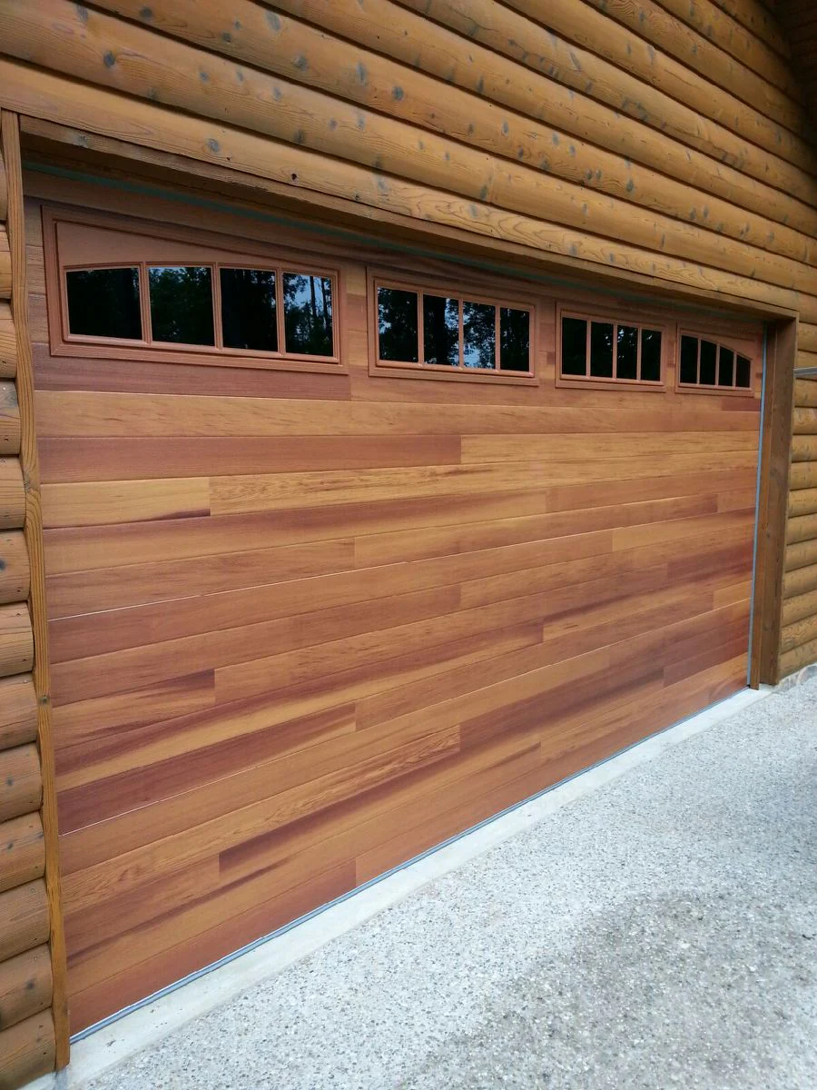 Cleo - Horizontal Grooves and Texture Steel Garage Door Modern Design - Image 3