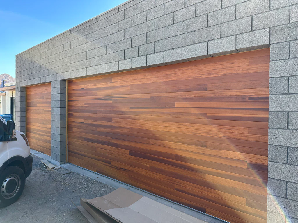 Cleo - Horizontal Grooves and Texture Steel Garage Door Modern Design - Image 32