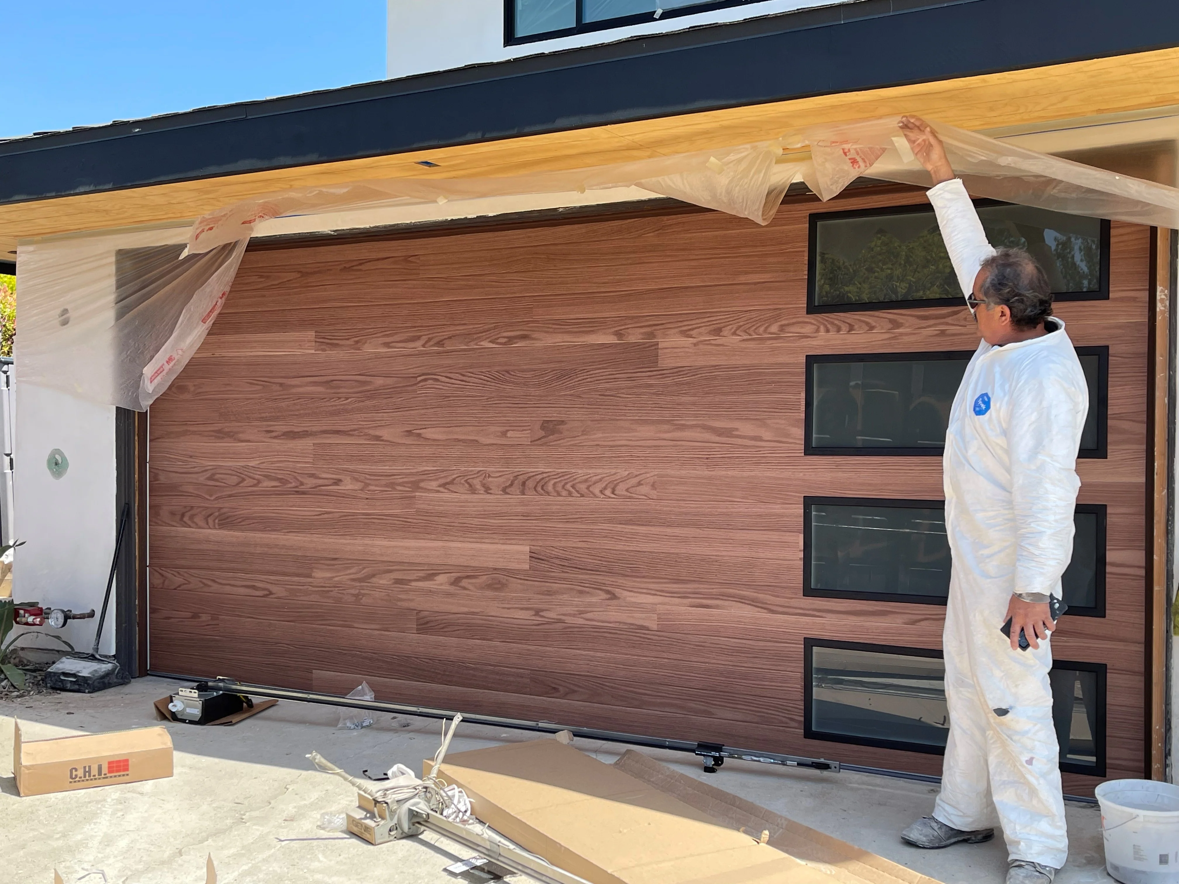 Cleo - Horizontal Grooves and Texture Steel Garage Door Modern Design - Image 38