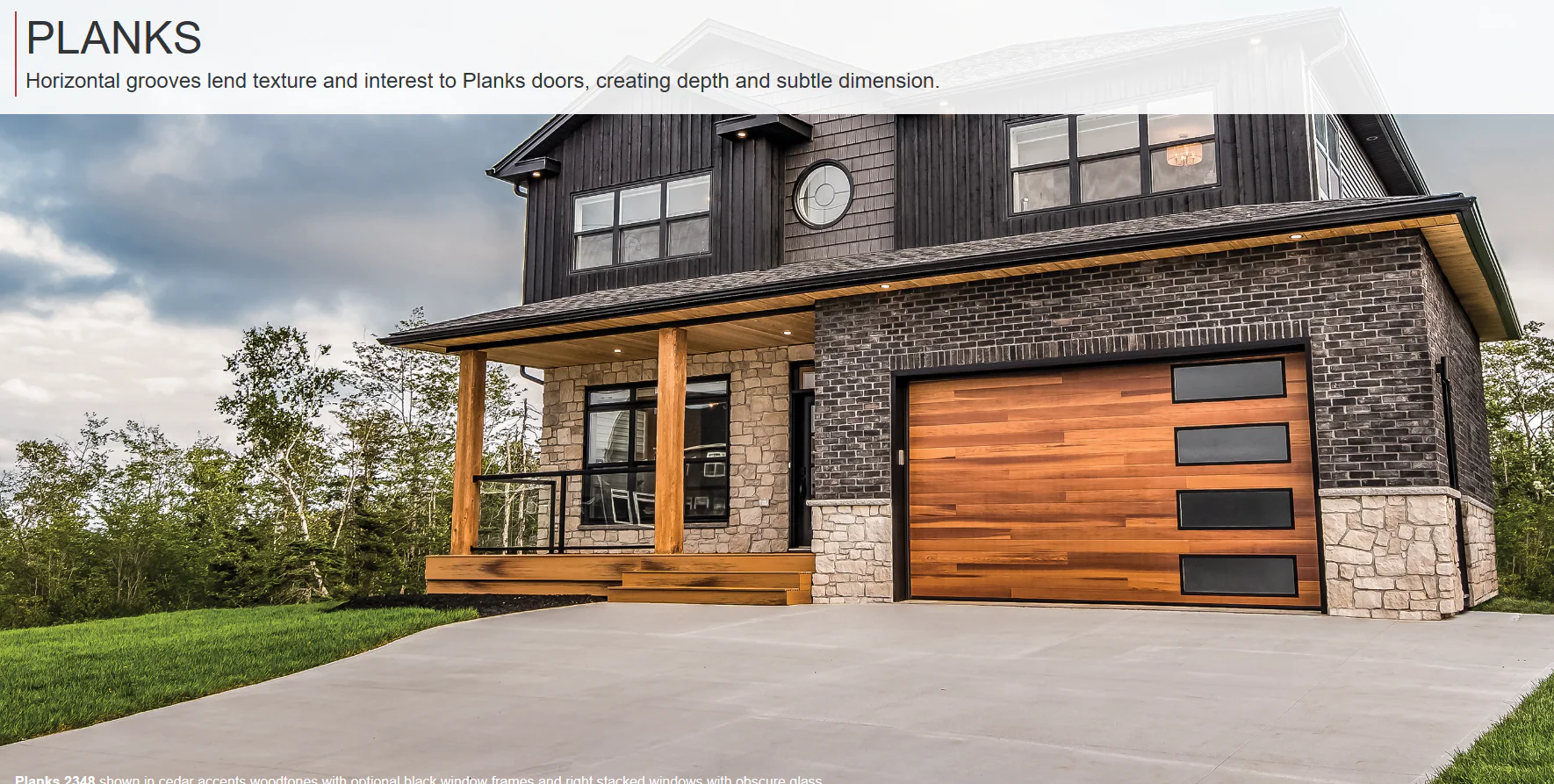 Cleo - Horizontal Grooves and Texture Steel Garage Door Modern Design - Image 4