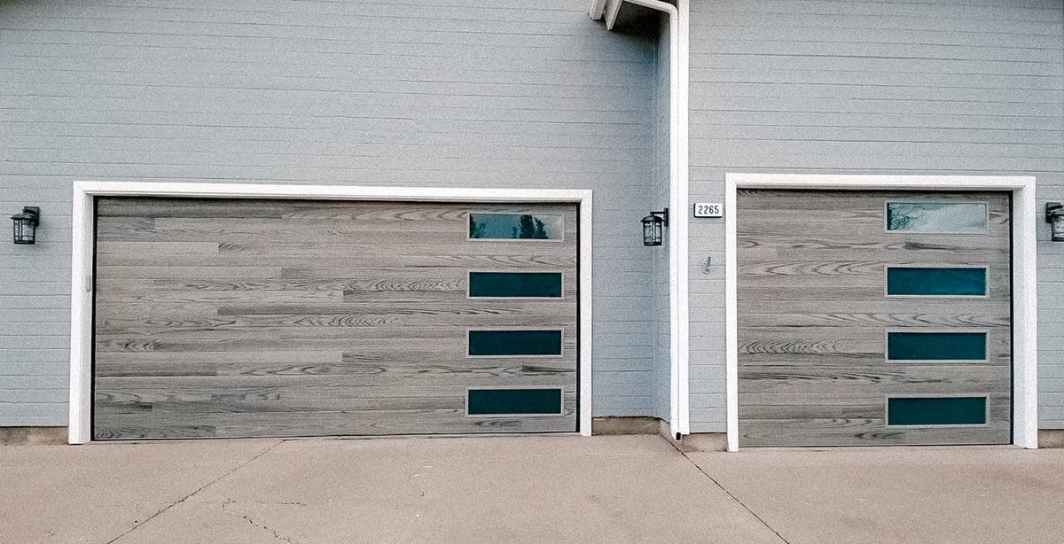 Cleo - Horizontal Grooves and Texture Steel Garage Door Modern Design - Image 42