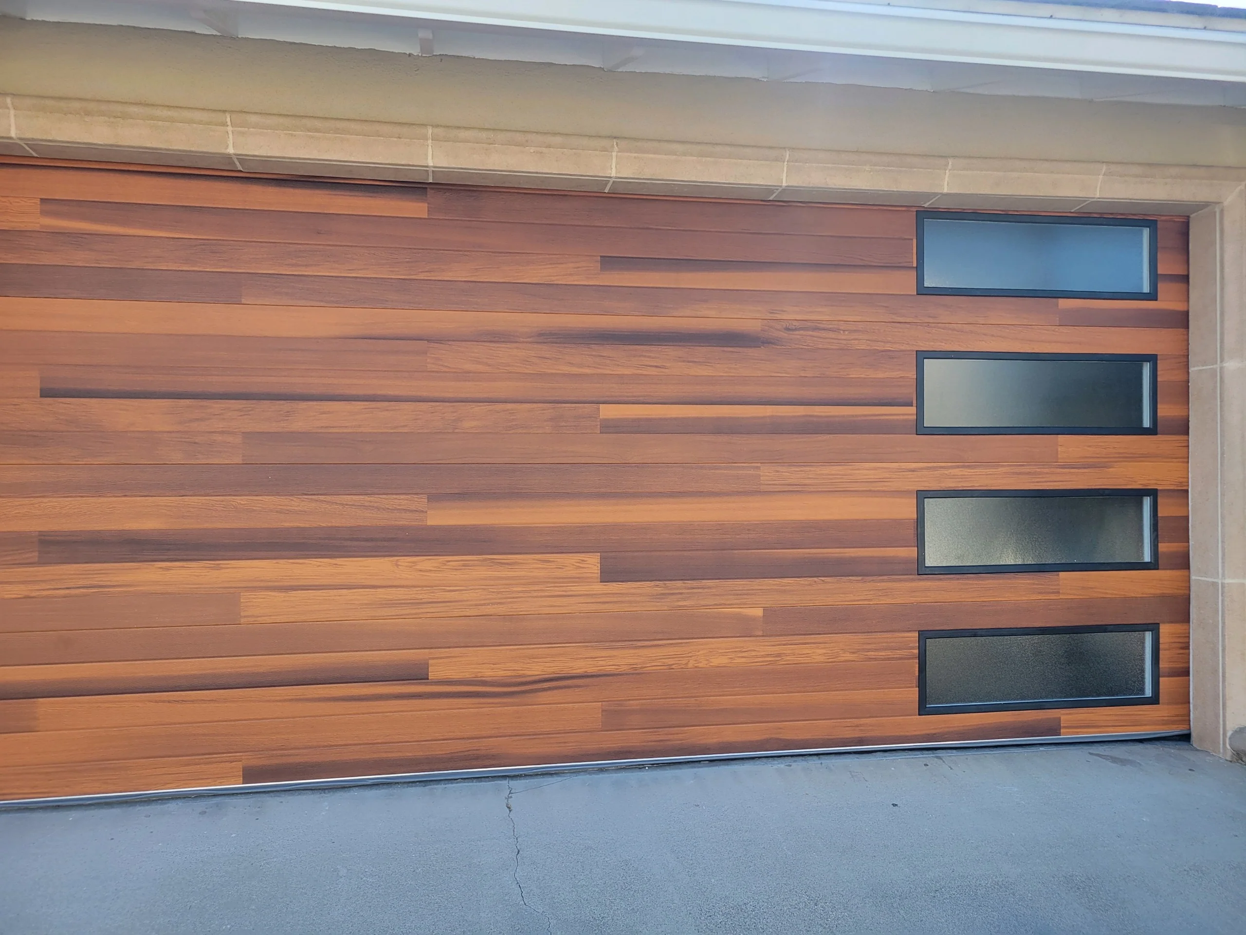 Cleo - Horizontal Grooves and Texture Steel Garage Door Modern Design - Image 47