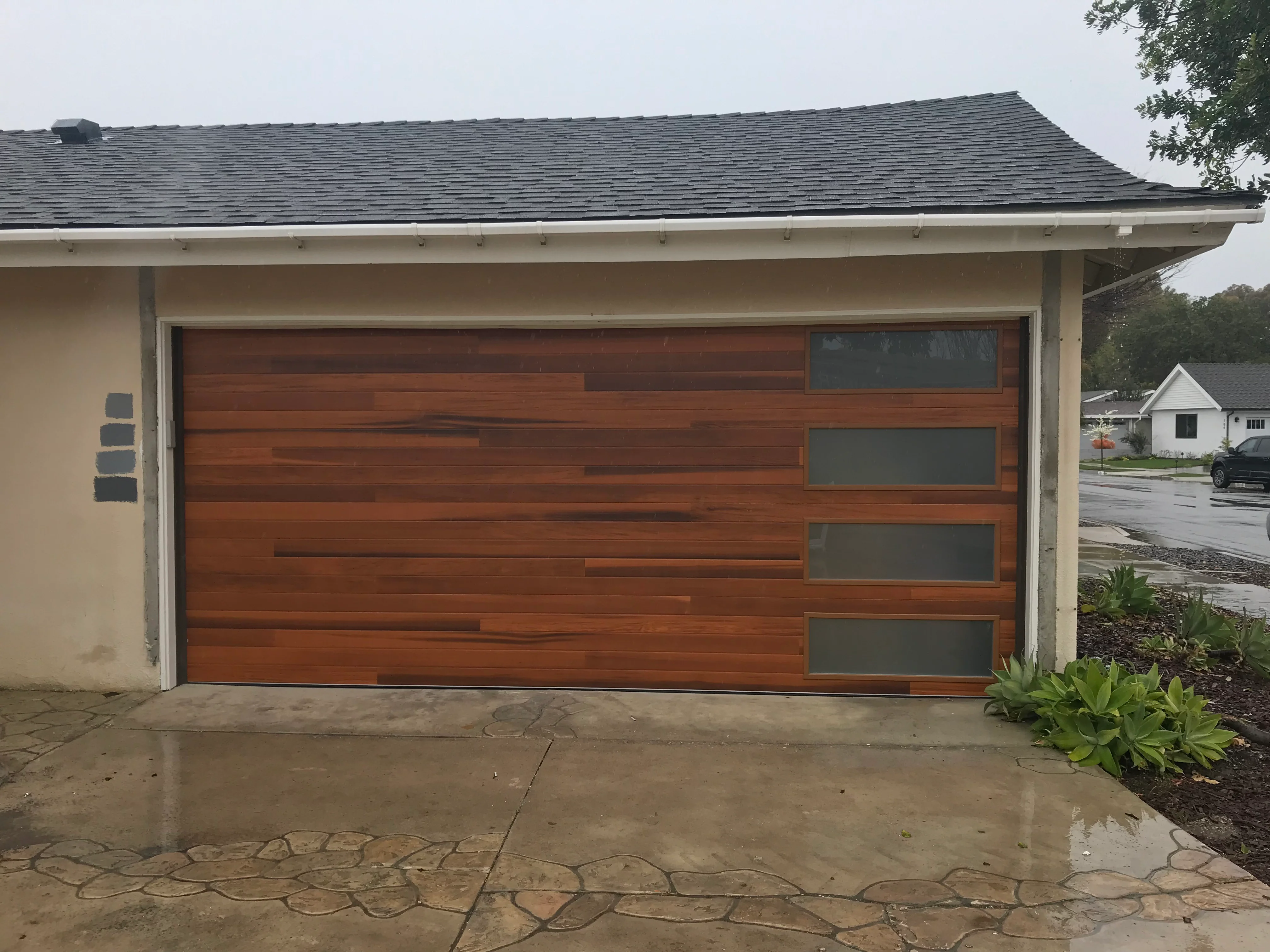 Cleo - Horizontal Grooves and Texture Steel Garage Door Modern Design - Image 9