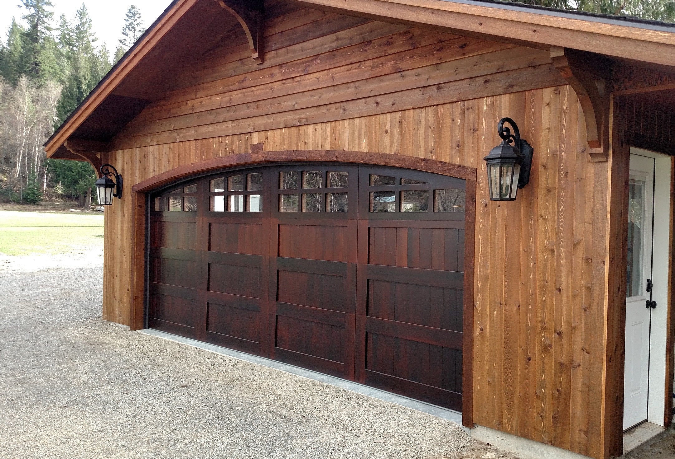Montage - Spanish Style Custom Wood Garage Door - Image 5