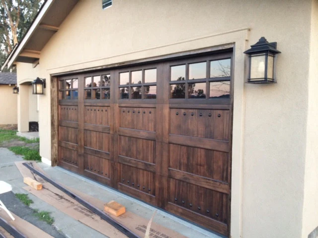 Montage - Spanish Style Custom Wood Garage Door - Image 7
