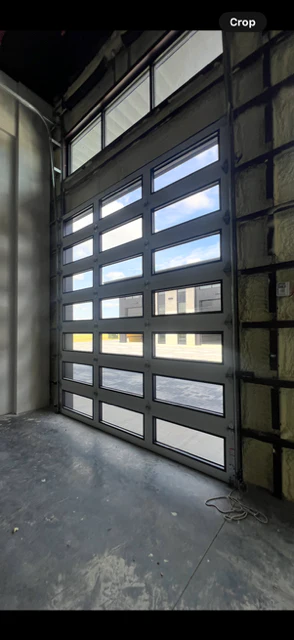 Infinity - Flush Panel Smooth Steel Garage Door with Horizontal Modern Glass Modern Design - Image 25