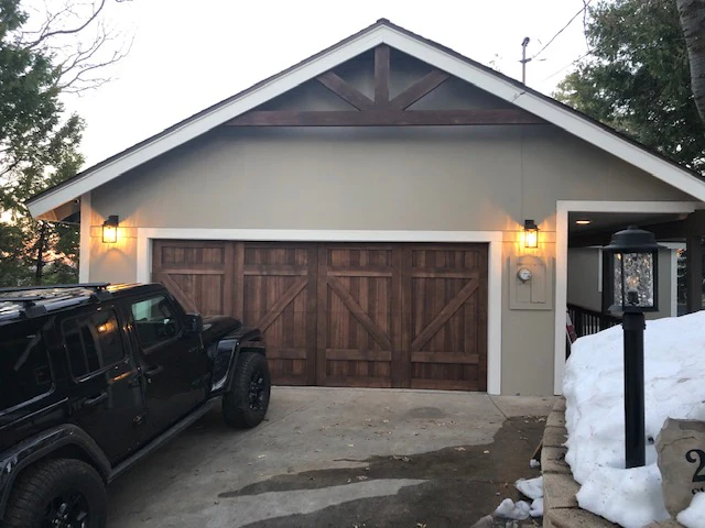Alpine - Barn Style Custom Wood Garage Door - Image 11