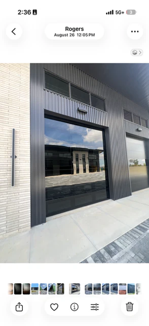 Infinity - Flush Panel Smooth Steel Garage Door with Horizontal Modern Glass Modern Design - Image 24