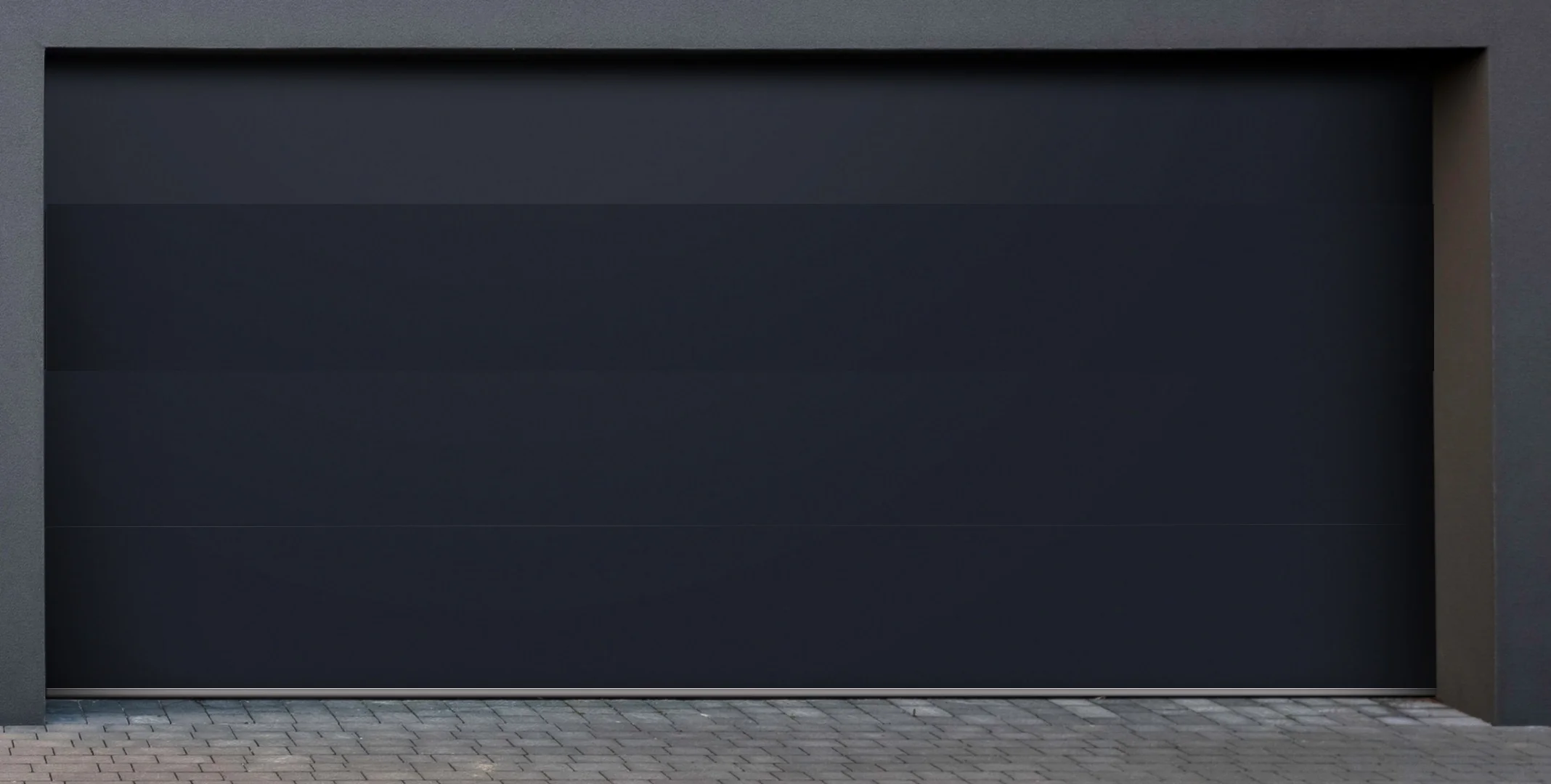 Infinity - Flush Panel Smooth Steel Garage Door with Horizontal Modern Glass Modern Design - Image 6